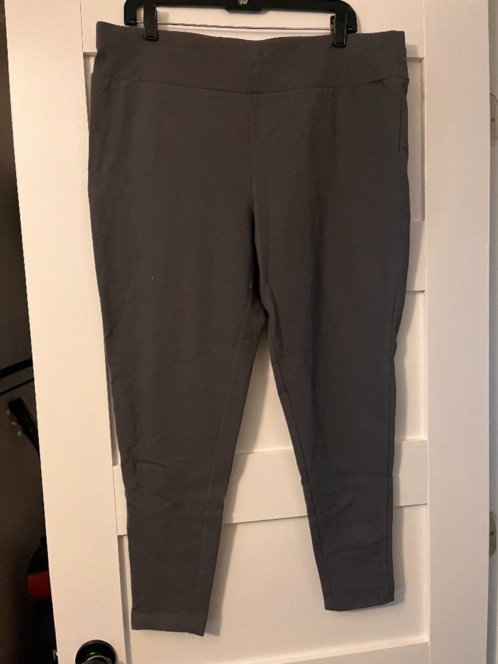 Terra & Sky 1X Metal Night Gray High Rise Fitted Leggings Plus Size NWT